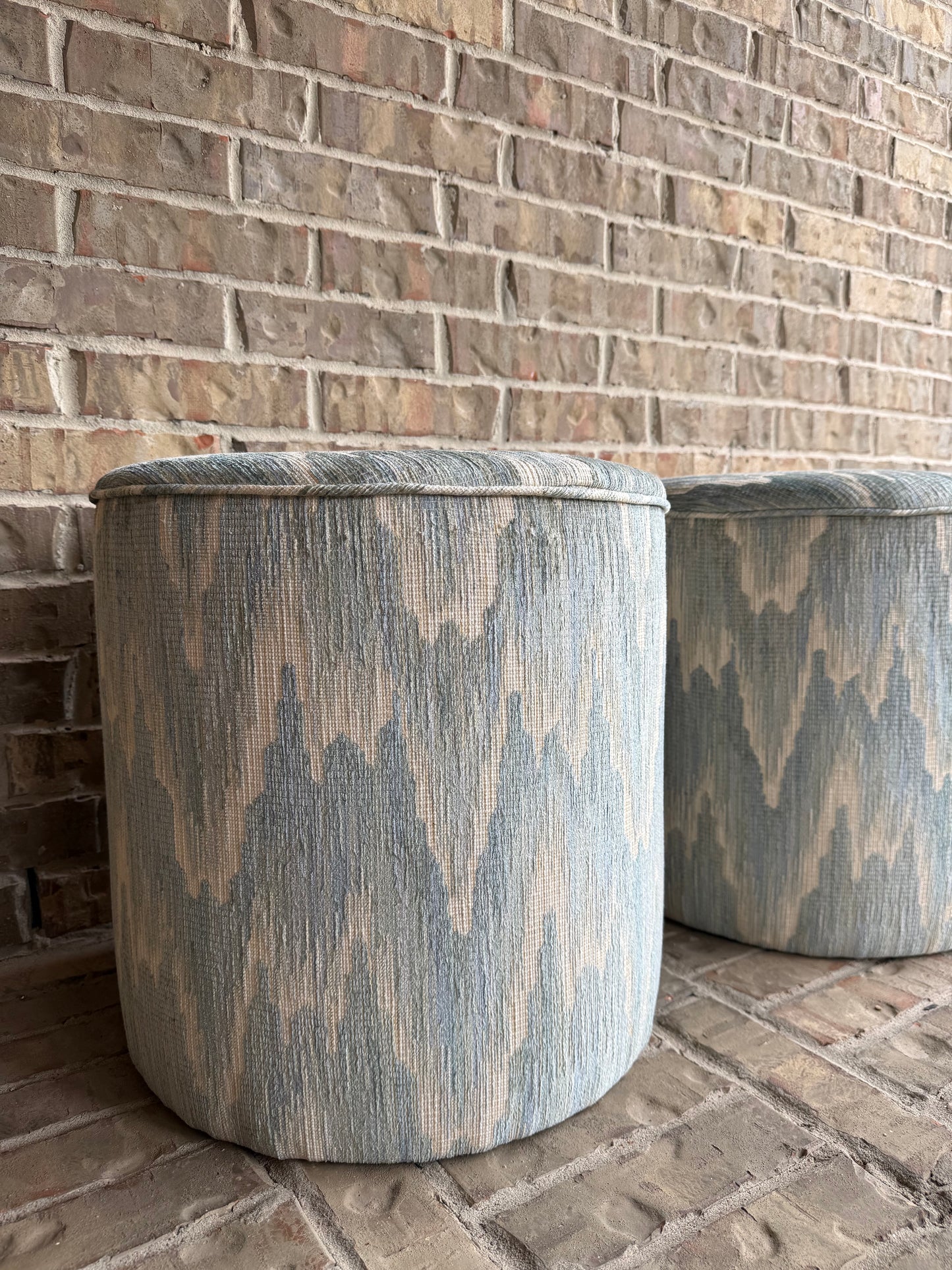 Flamestitch Ottomans