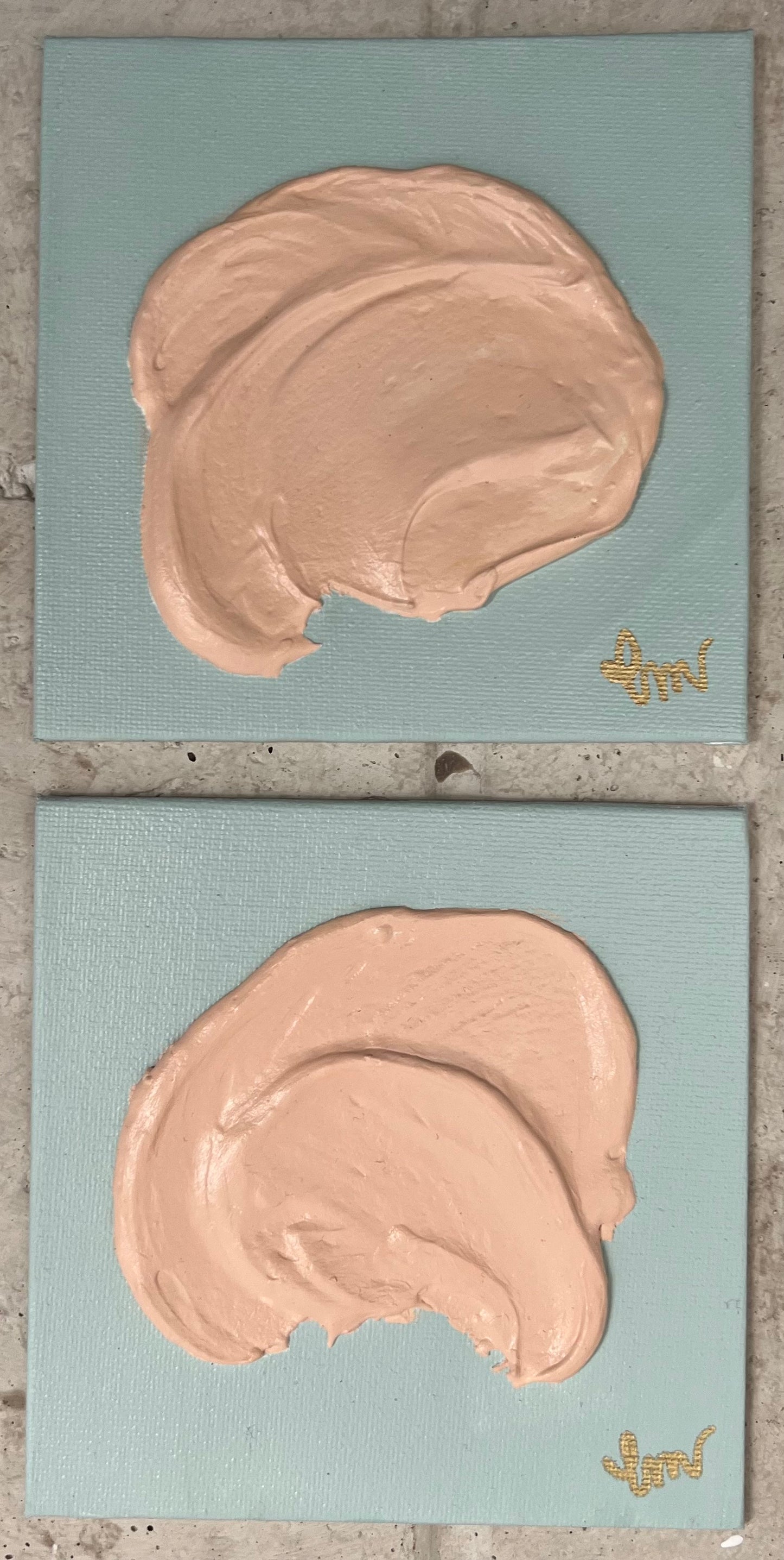 Signature Mini Texture Swirl (Flat Panel)-Sea Foam/Caramel Ice I