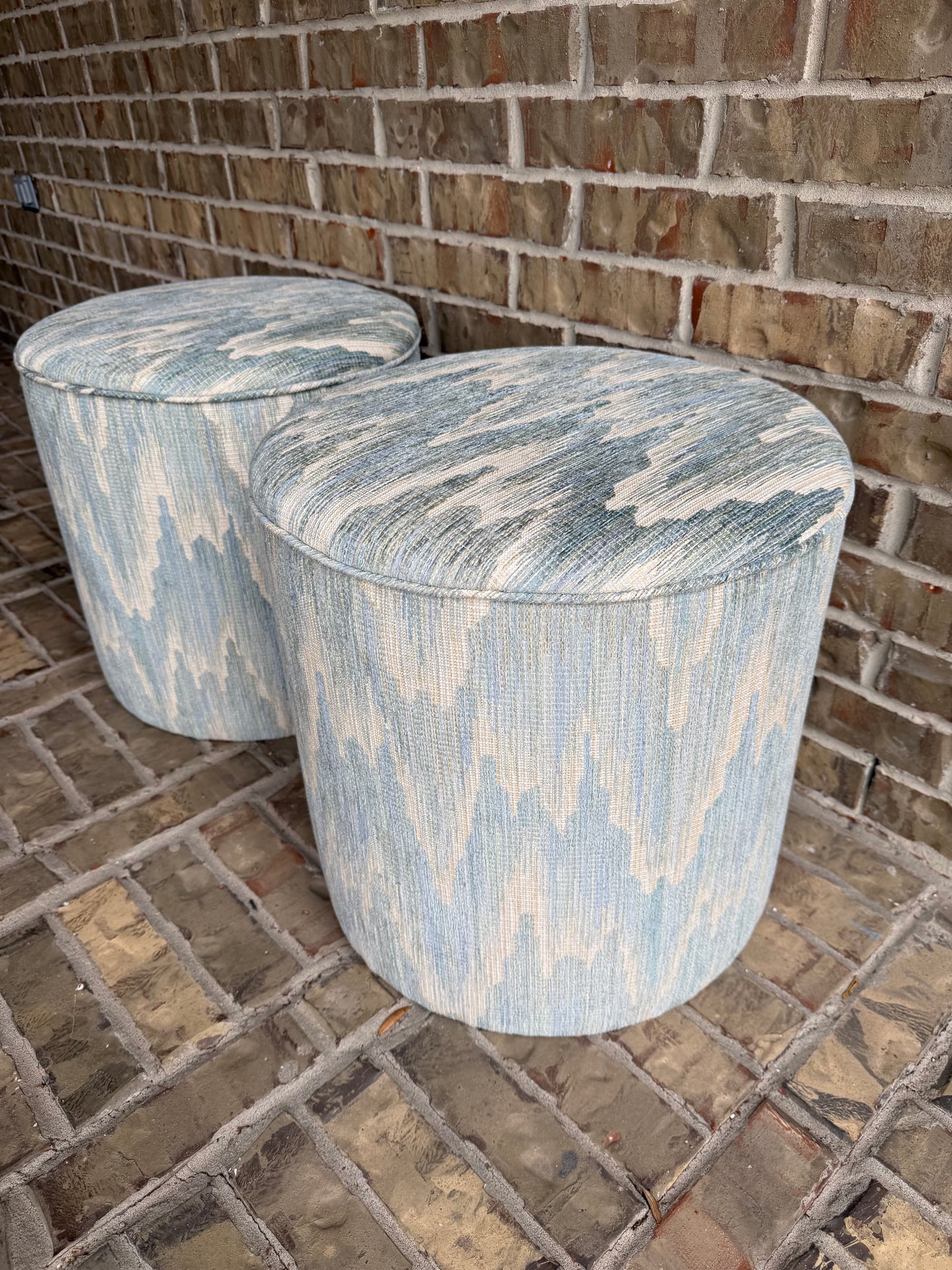 Flamestitch Ottomans