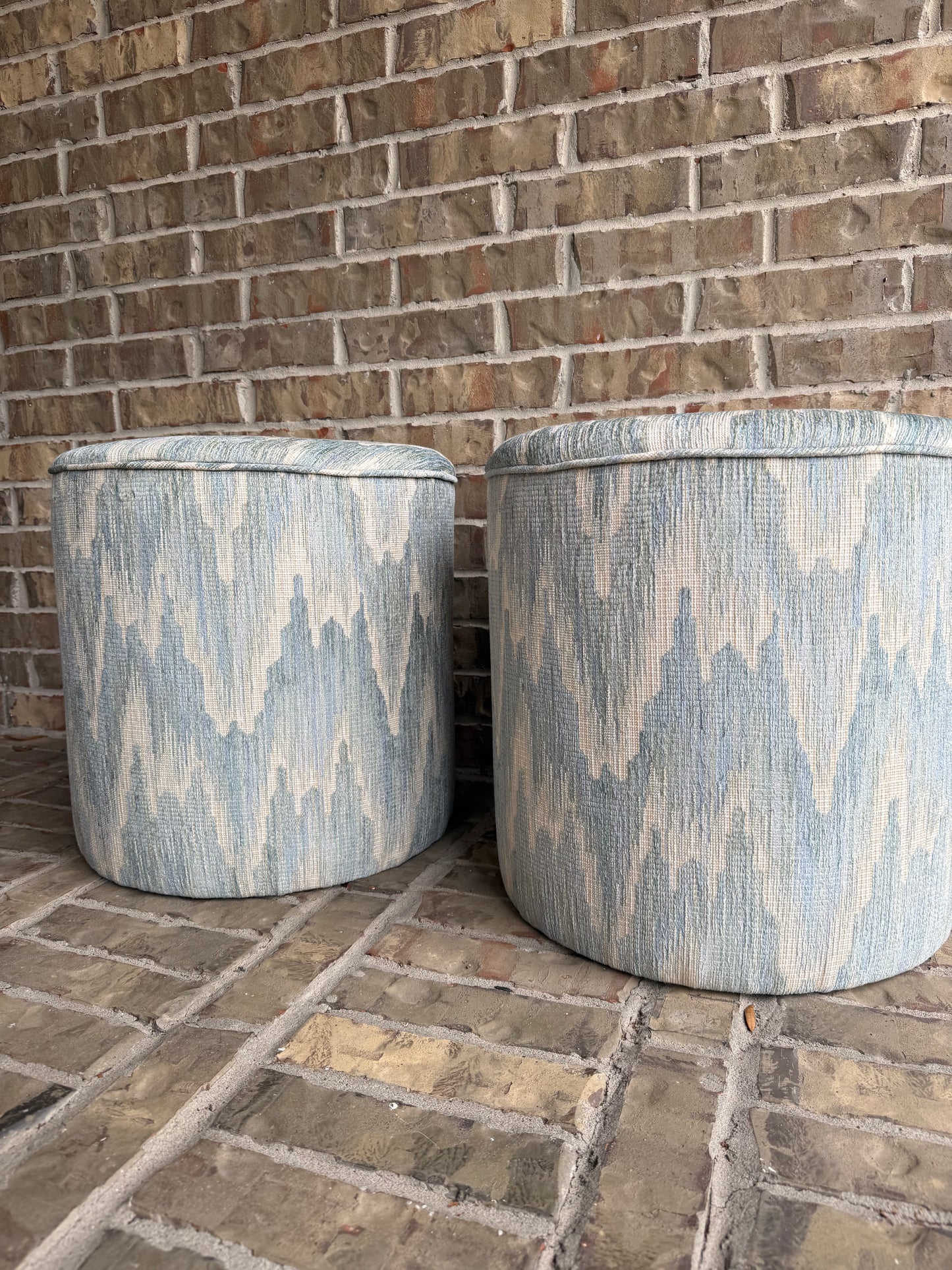 Flamestitch Ottomans