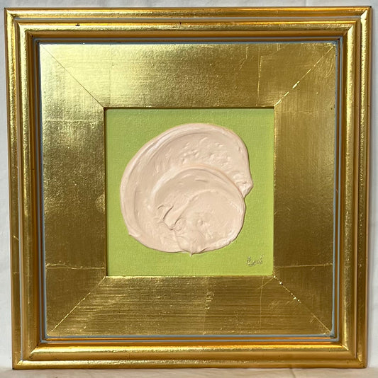 Signature Small Texture Swirl Framed-Celery/Pink I