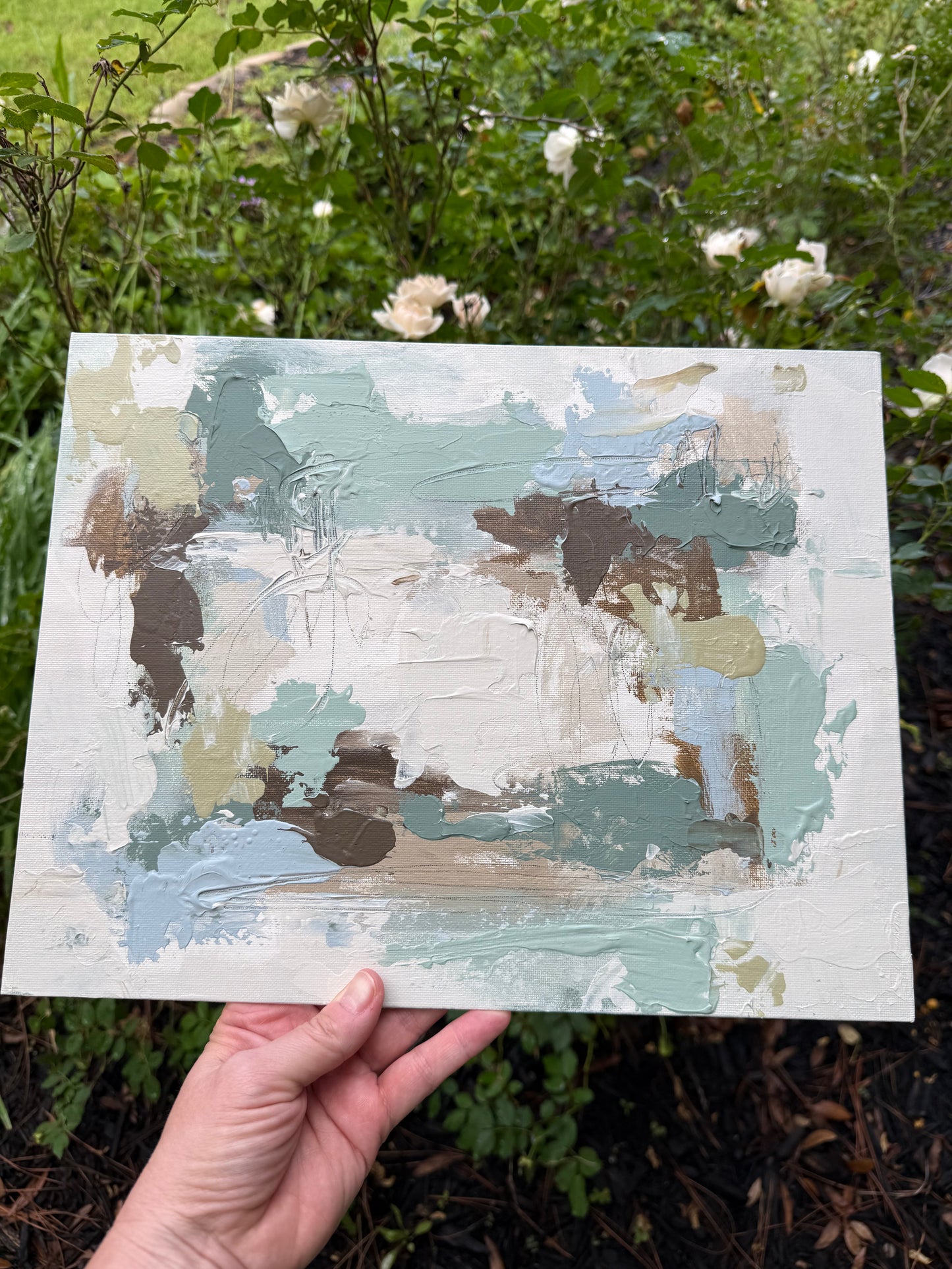 Abstract on flat canvas 1