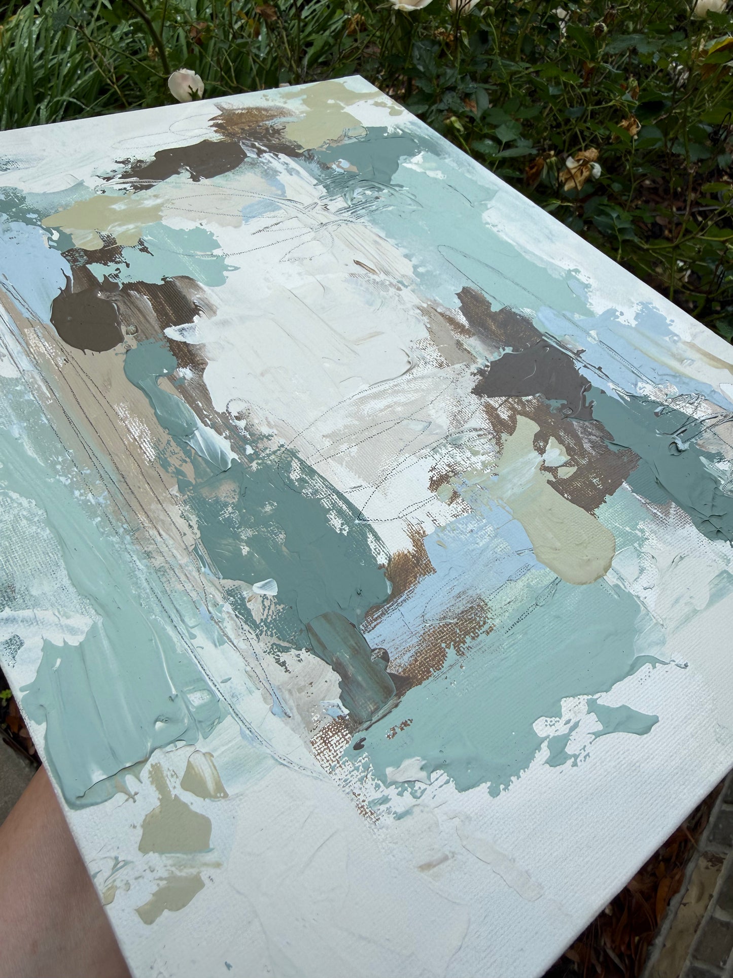 Abstract on flat canvas 1