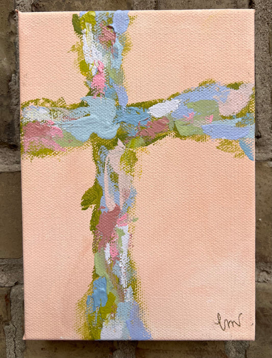 Abstract Cross Peach II