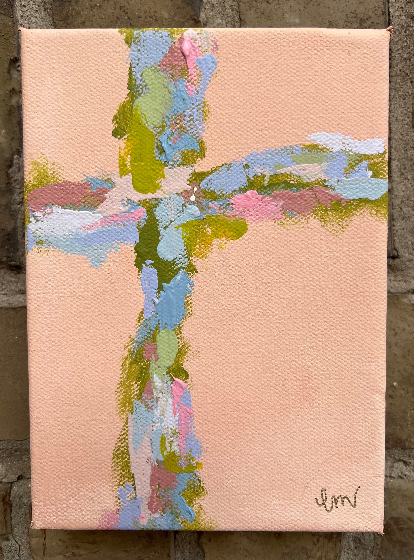 Abstract Cross Peach I