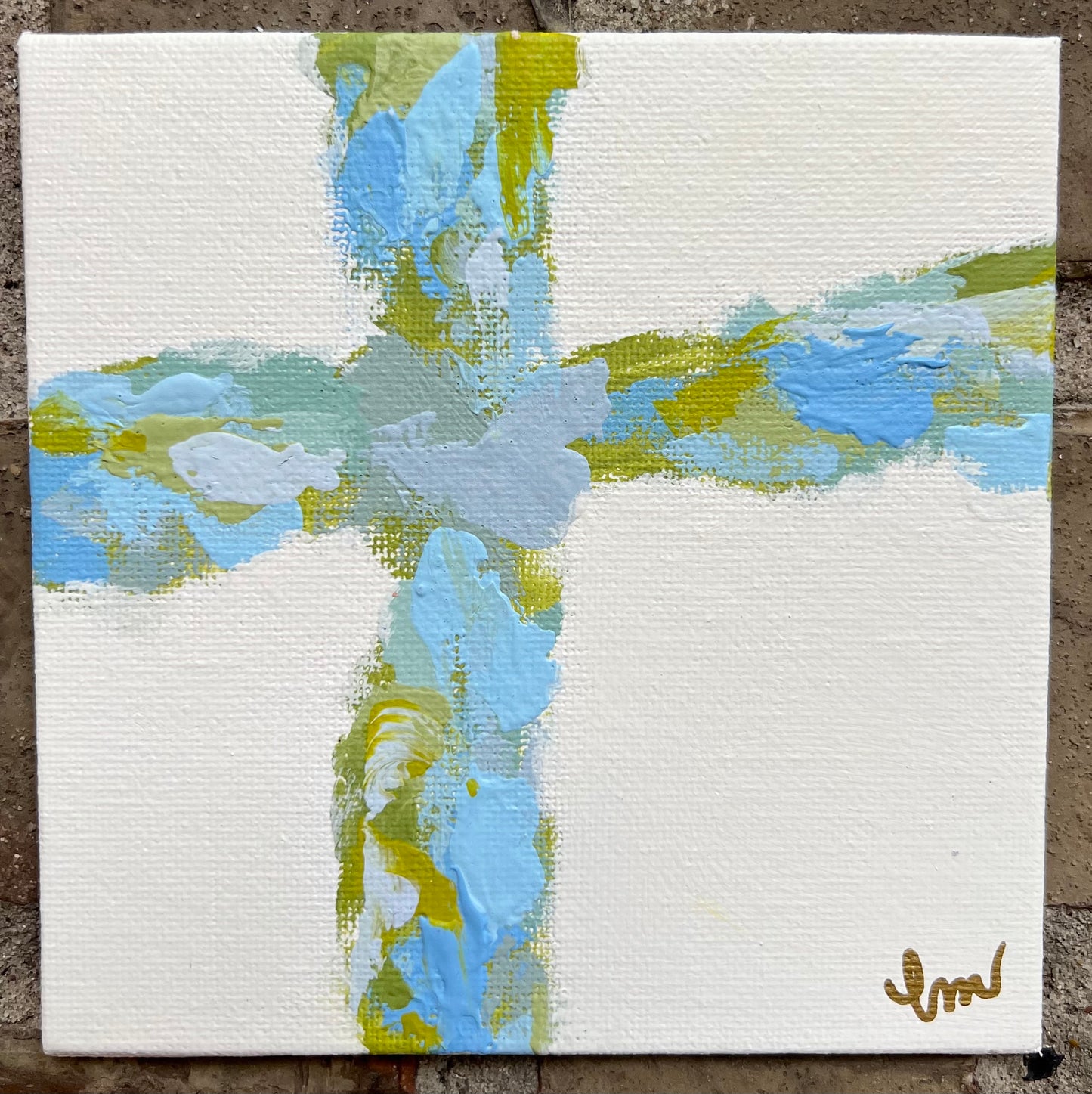 Abstract Cross White I (Flat Panel)