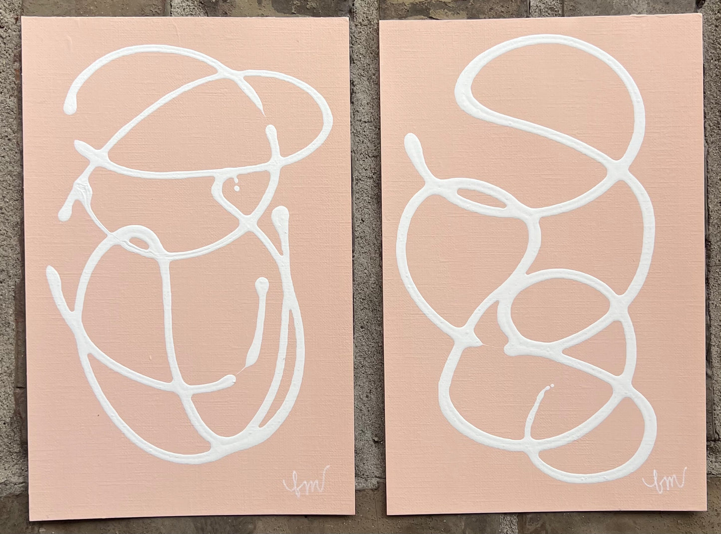 5.5x8.5 Loops on Linen Paper